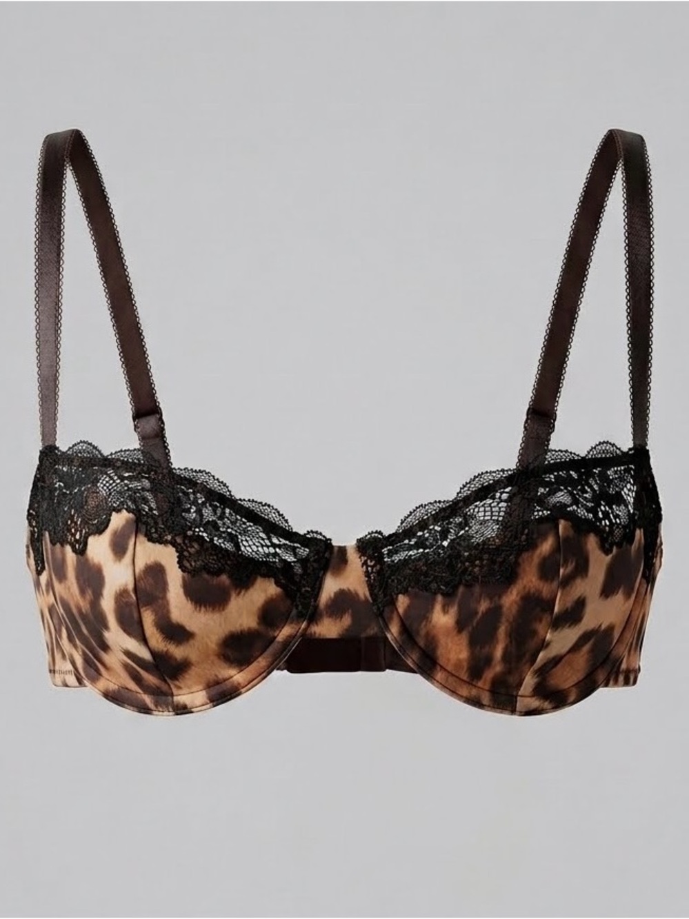 White Fox Boutique Tuscan Sunset Bra Leopard Lace NWT Small